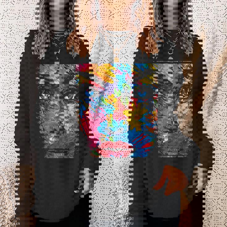 Mujeres Coloridas Flores Abstractas Arte Gráfico Arte Mujeres Camisa de entrenamiento Regalos para ella