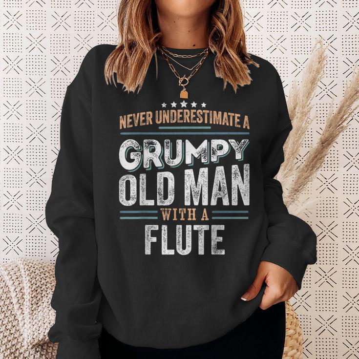 Mürrischer Alter Mann Mit Flöte Lustige Geschenke Für Papa Sweatshirt Geschenke für Sie