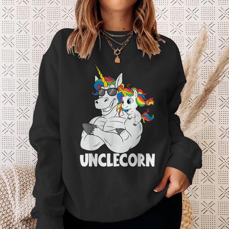 Muscle Unicorn Uncle Unclecorn Uncle With Niece Sweatshirt Gifts for Her