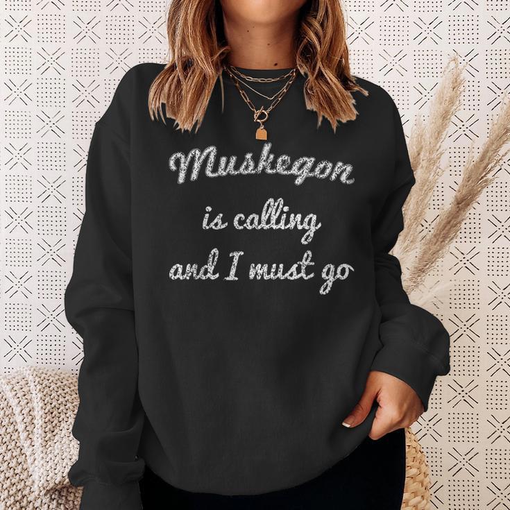 Muskegon Mi Michigan City Trip Home Roots Usa Sweatshirt Gifts for Her