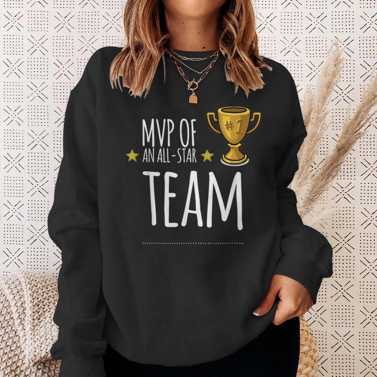 Mvp Of An All-Star Team With Trophy And Stars Graphic Sweatshirt Gifts for Her