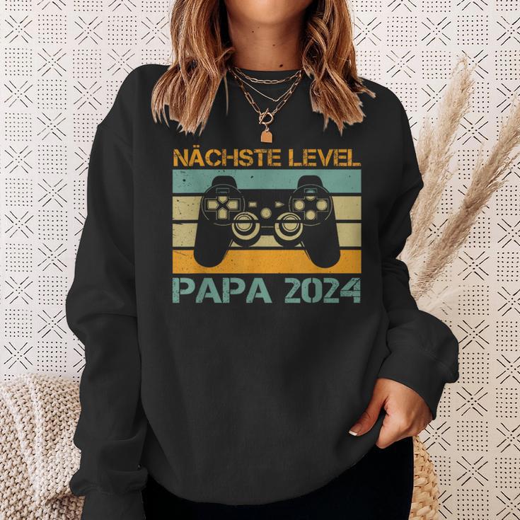 Nächstes Level Ich Werde Papa 2024 Ankündigung Gamer Sweatshirt Geschenke für Sie