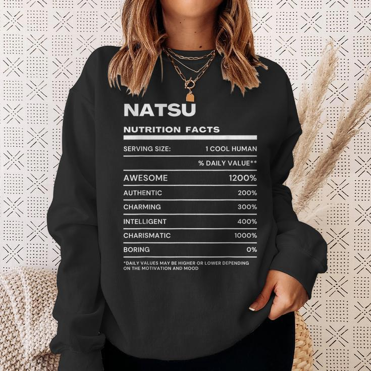 Natsu Nutrition Facts Name Sweatshirt Gifts for Her