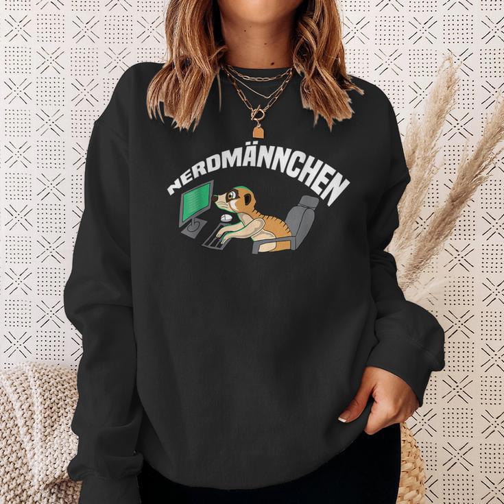 Nerdmännchen Programmer Gaming Meerkat Gamer Sweatshirt Geschenke für Sie