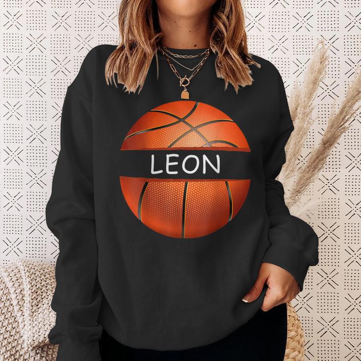 Neuheit Personalisierte Name Leon Sport Basketball Sweatshirt Geschenke für Sie