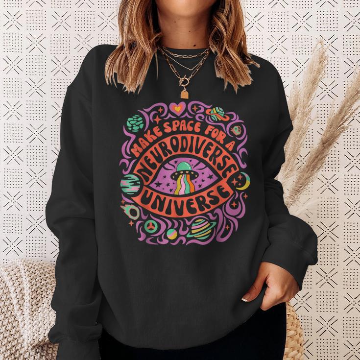 Neurodiverse Universe Neurodiversity Adhd Autism Awareness Sweatshirt Gifts for Her