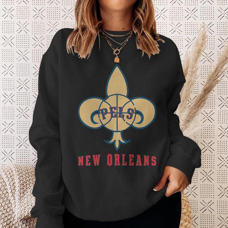 New Orleans Basketball Fleur De Lis Sweatshirt Gifts for Her