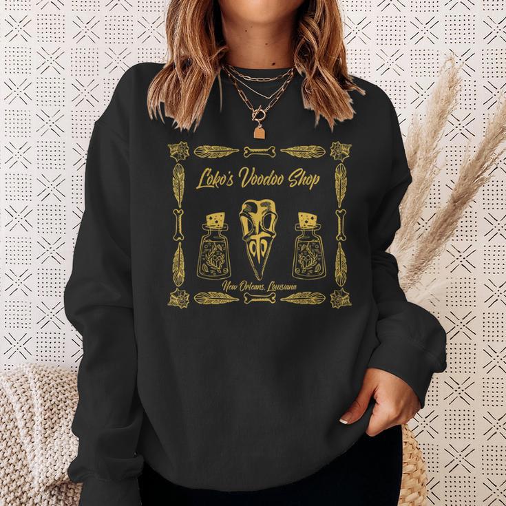 New Orleans Louisiana Voodoo Shop Souvenir Sweatshirt Gifts for Her