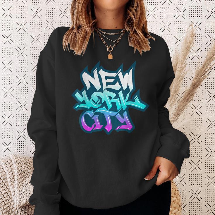 New York City New York City Graffiti Style Sweatshirt Gifts for Her