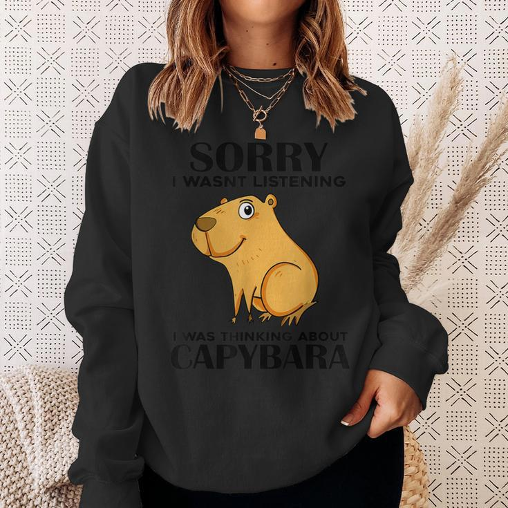 Niedliche Capibara Sprüche Capybara With Water Pig Blue Sweatshirt Geschenke für Sie