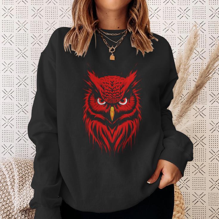 Niedliche Eulenliebhaberogel Rotes Eulenges Sweatshirt Geschenke für Sie