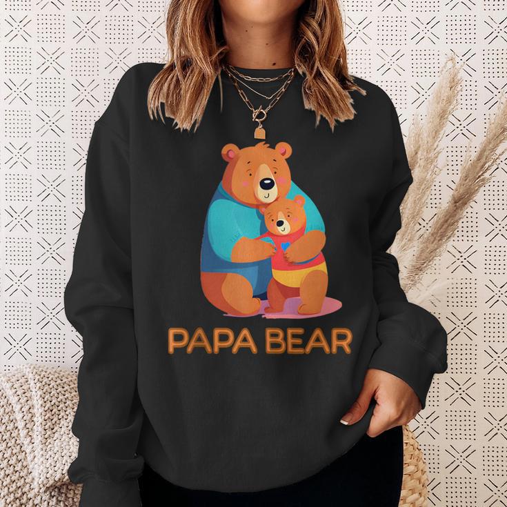 Niedlicher Papa Bär Sohn Und Tochteratertag Sweatshirt Geschenke für Sie