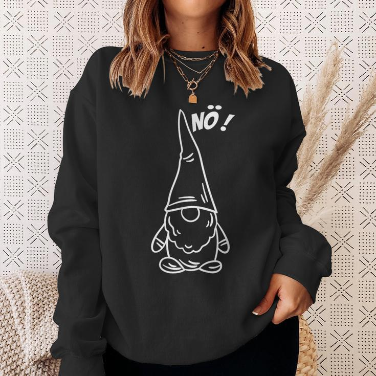 Nö Fun Garden Gnome With Gnome Garden Gnome Sweatshirt Geschenke für Sie