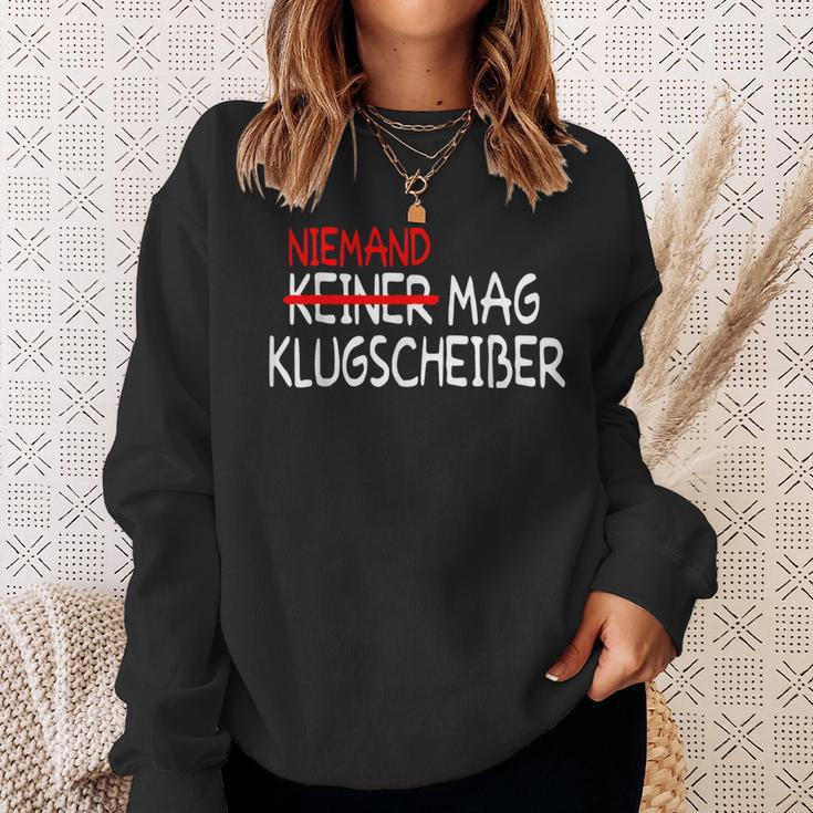 No Mag Klugscheißer Grammatik Besserwisser German Language Sweatshirt Geschenke für Sie