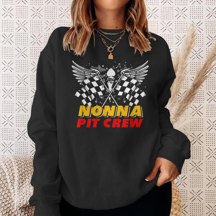 Nonna Pit Crew Race Car Birthday Party Matching Family Sweatshirt Gifts for Her
