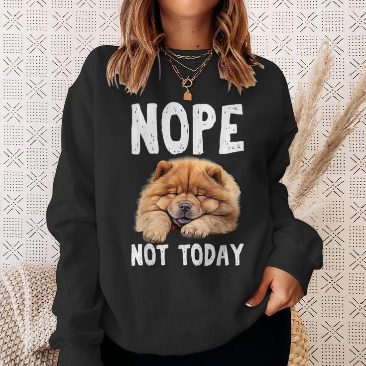 Nope Not Today Lazy Dog Chow Chow Sweatshirt Gifts for Her