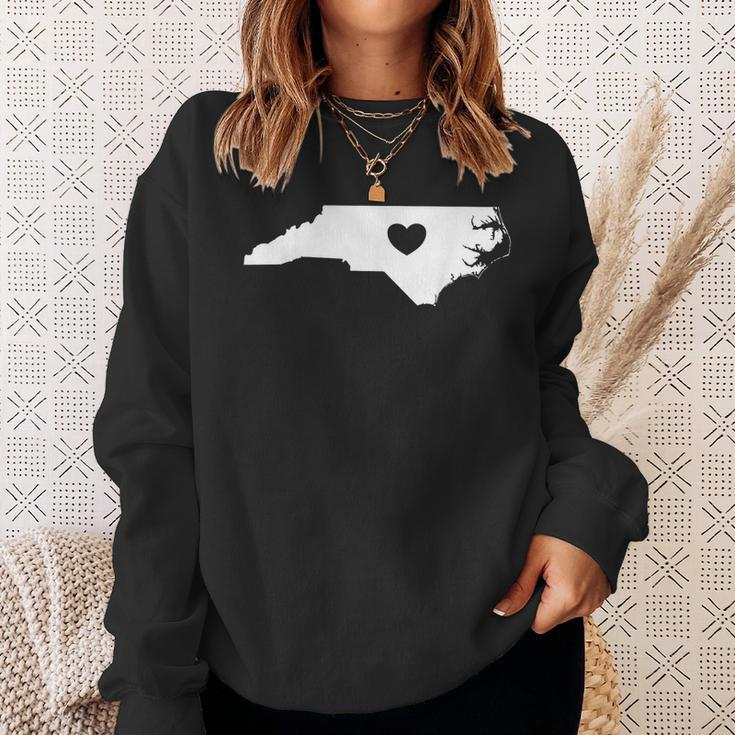 North Carolina Heart State Silhouette Sweatshirt Gifts for Her
