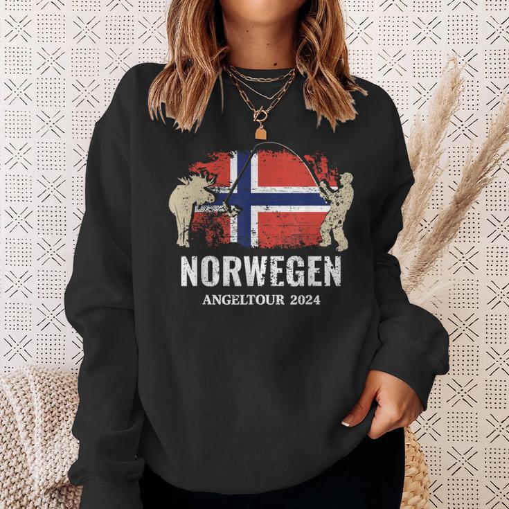 Norwegen Angeln 2024 Angler Norwegen Angeln Sweatshirt Geschenke für Sie