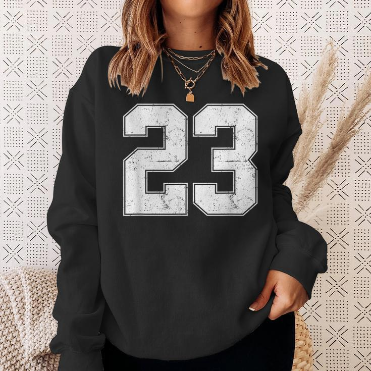 Number 23 Numbered Vintage 23Rd Years Old Birthday Sweatshirt Gifts for Her
