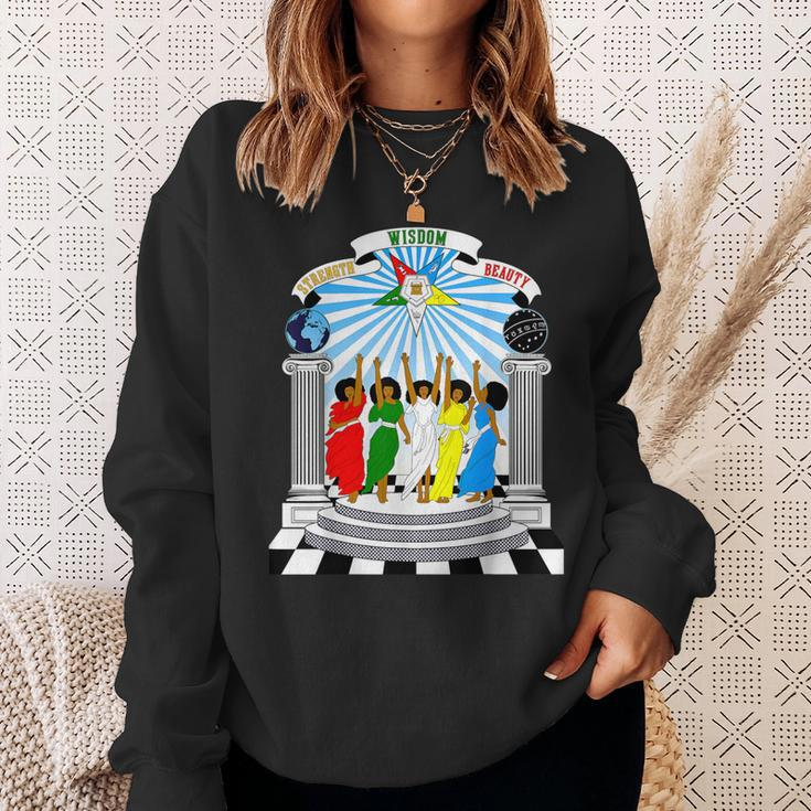 Oes Strength Wisdom Beauty Sisters Order Of The Eastern Star Sweatshirt Gifts for Her