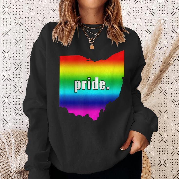 The Official Gay Pride Ohio Rainbow Sweatshirt Gifts for Her