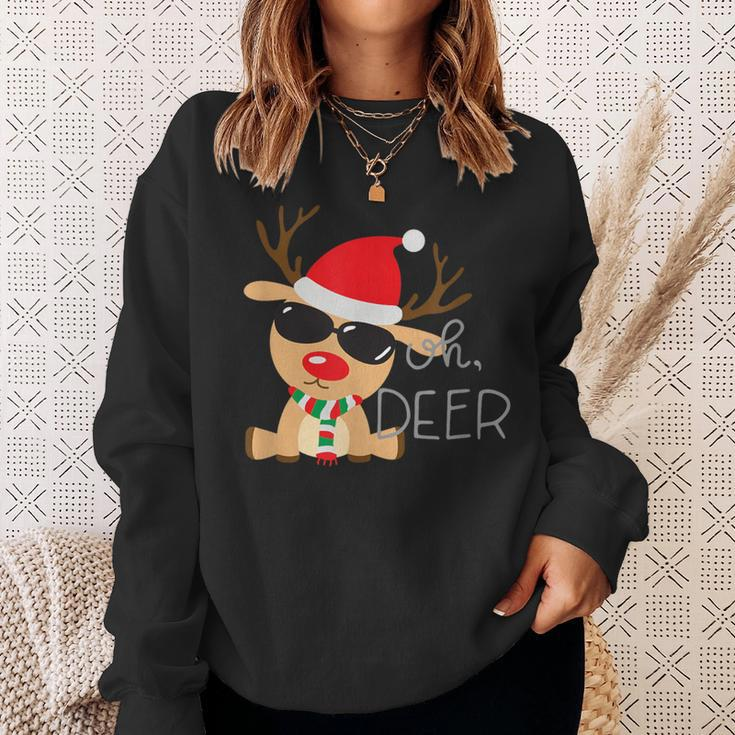 Oh Deer Reindeer Sweatshirt Gifts for Her