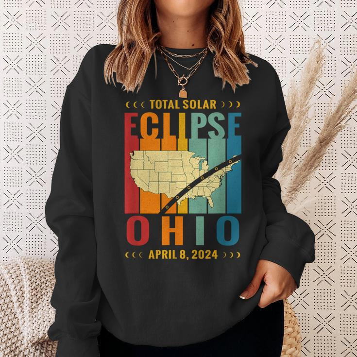 Ohio Vintage Path Of Totality Solar Eclipse April 8 2024 Sweatshirt Gifts for Her