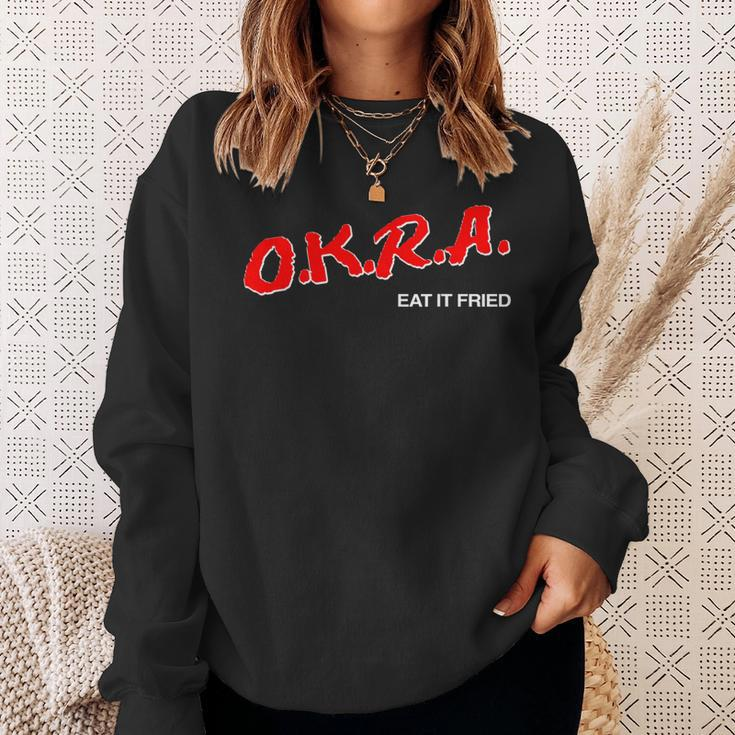 OKRA Eat It Fried Sweatshirt Gifts for Her