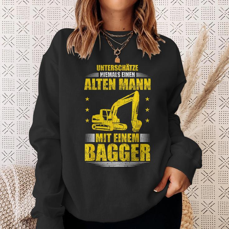 Old Man With Digger Digger Driver Saying Sweatshirt Geschenke für Sie
