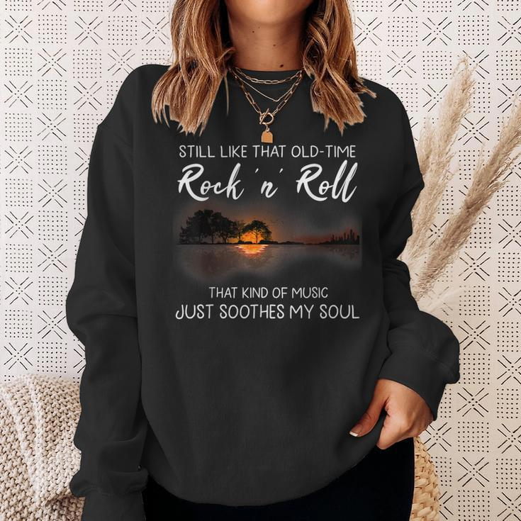 Still Like That Old Time Rock N Roll Music Guitar Hippie Sweatshirt Gifts for Her