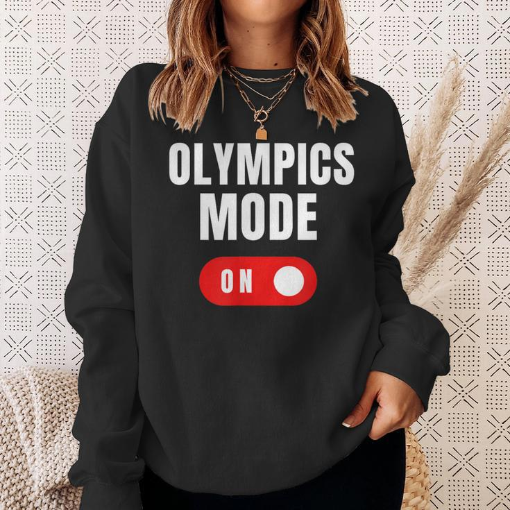 Olympics Mode On Sports Athlete Coach Gymnast Track Skating Sweatshirt Gifts for Her