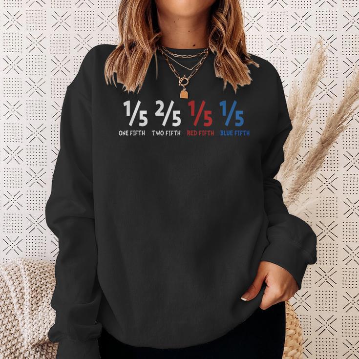 One Fifth Two Fifth Red Fifth Blue Fifth Math Teacher Sweatshirt Gifts for Her