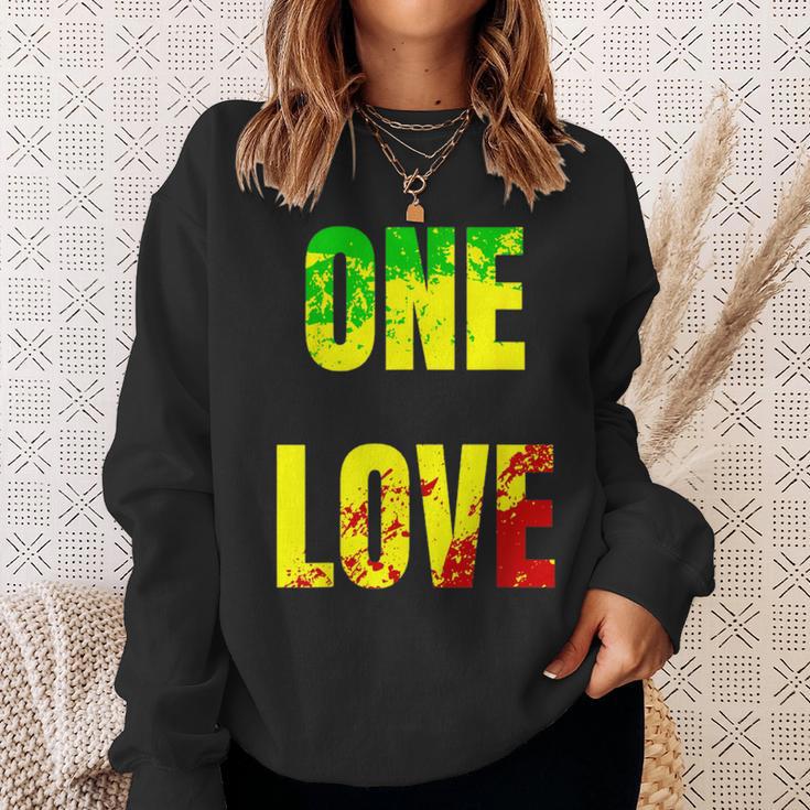 One Love Rastafari Colors For Peace & Reggae Lover Sweatshirt Gifts for Her