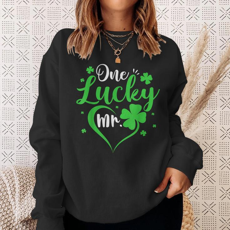 One Lucky Mr Engagement Wedding Groom Couple Matching Sweatshirt Gifts for Her