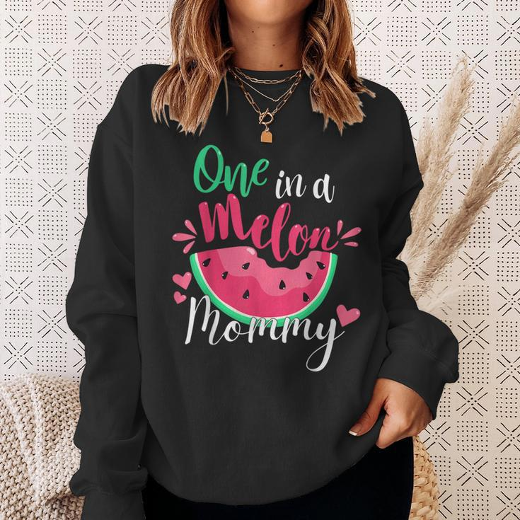 One In A Melon Mommy Birthday Party Matching Family Group Sweatshirt Gifts for Her