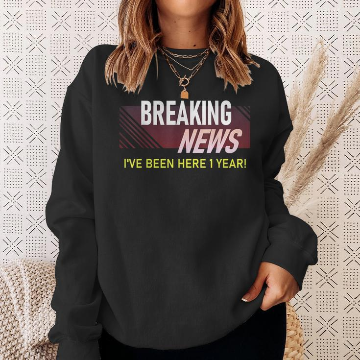 One Year 1St Work Anniversary First Employee Appreciation Sweatshirt Gifts for Her