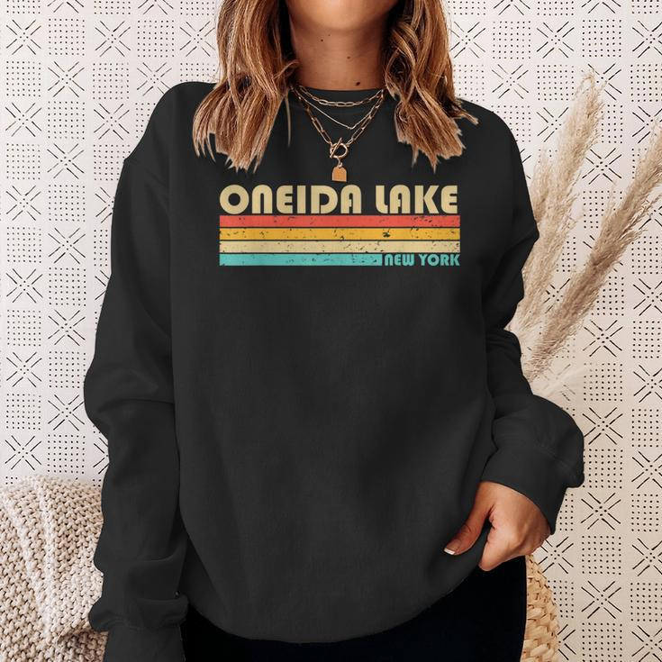 Oneida Lake New York Fishing Camping Summer Sweatshirt Gifts for Her
