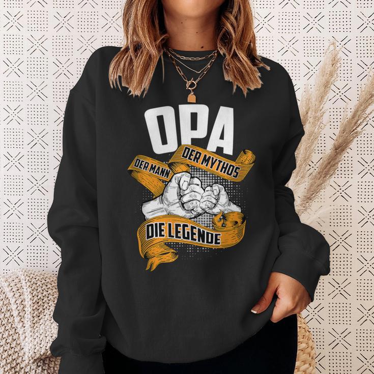 Opa Der Mann Der Mythos Die Legende Geschenk Großvater Papa Sweatshirt Geschenke für Sie