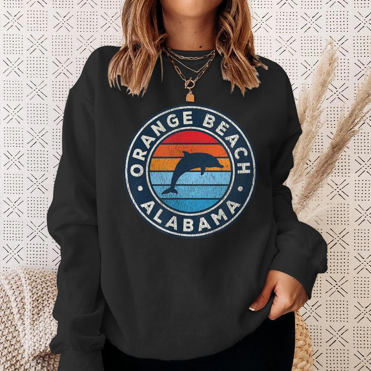 Orange Beach Alabama Al Vintage Dolphin Retro 70S Sweatshirt Gifts for Her