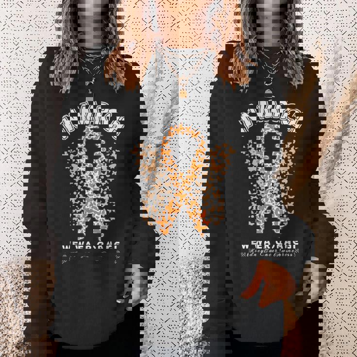 Orange Ribbon Resist The Storm Kidney Cancer Awareness Sweatshirt Gifts for Her