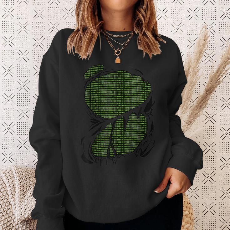 Original Binary Ripped Rip Computer Coding Programmer Sweatshirt Gifts for Her