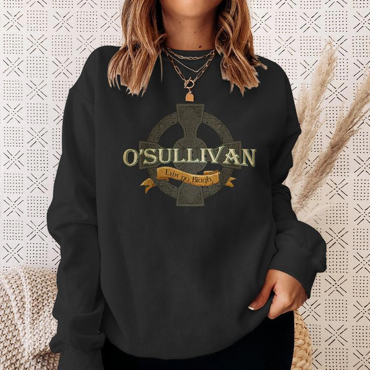 O'sullivan Irish Surname O'sullivan Family Name Celtic Cross Sweatshirt Gifts for Her