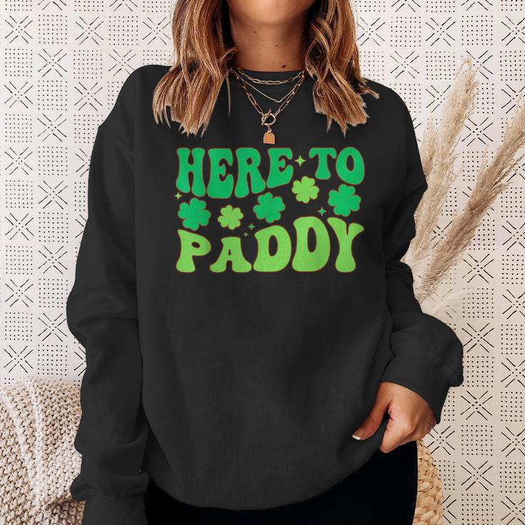 Here To Paddy Lucky Family St Patrick's Party Drinking Sweatshirt Gifts for Her
