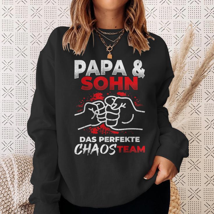 Papa & Sohn Das Perfekte Chaos Team -Atertag Bester Papa Sweatshirt Geschenke für Sie