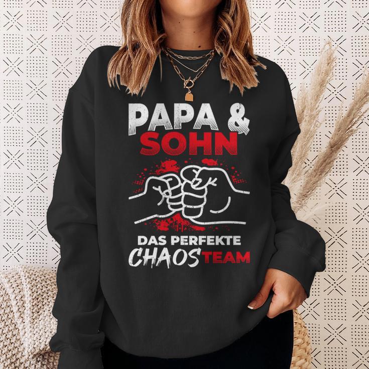 Papa & Sohn Das Perfekte Chaos Team Father's Day Bester Papa Sweatshirt Geschenke für Sie