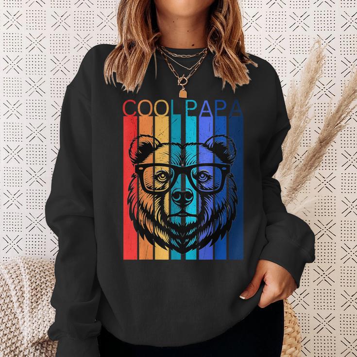 Papa Papa Bär Ehemannater Familieatertag Regenbogen Sweatshirt Geschenke für Sie