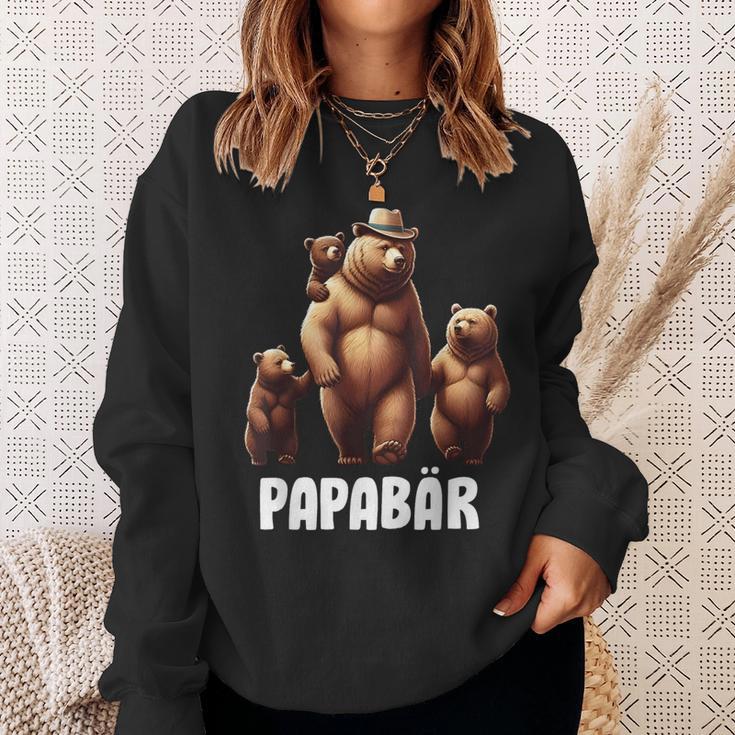 Papa Bärater 3 Kinder Familien Papaatertag Sweatshirt Geschenke für Sie