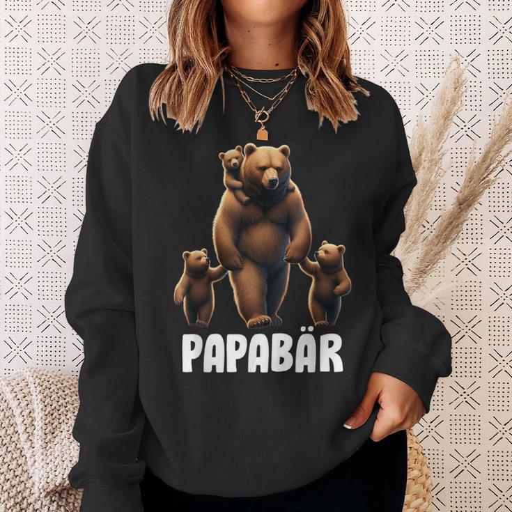 Papa Bärater 3 Kinder Papa Familienatertag Sweatshirt Geschenke für Sie