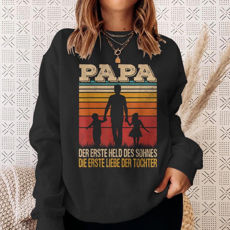 Papa Der Erste Held Des Sohnes Die Erste Liebe Der Tochter Sweatshirt Geschenke für Sie