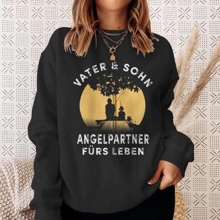 Papa Sohn Angler Geschenkater Sohn Angelpartner Angeln Kapuzenjacke Sweatshirt Geschenke für Sie